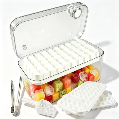 Productafbeelding van Solidchoice - IJsblokjesvorm met Deksel en Container