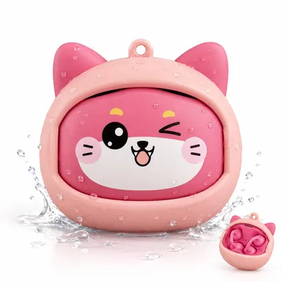 Productafbeelding van Blackview AirBuds K1: Schattige, open-ear oordopjes met kattenontwerp, Bluetooth 6.0, 22 uur batterijduur, IPX4 waterbestendigheid, lichtgewicht ontwerp van slechts 3,5 gram, geschikt voor dames en heren