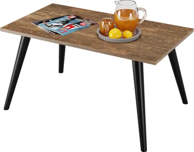 Produktbild von Skandinavischer Couchtisch 90 x 50 x 47 cm | Sofatisch | Kaffeetisch mit Buche Füße, Wohnzimmertisch mit Holzbeine |