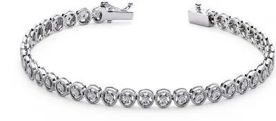 Immagine prodotto di bracciale tennis con diamanti da 0,39 carati in oro bianco 14 carati