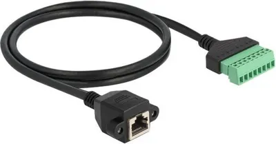 Produktbild von DELOCK RJ45 Kabel Cat.6 Buchse zu Terminalblock Adapter