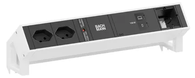 Zdjęcie produktu dla Bachmann BM0023751, Typu E, 2 x gniazdo sieciowe, 100 W, 86 mm, 314 mm, 88 mm