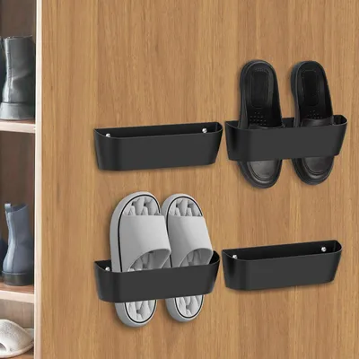 Obrázek produktu pro Nástěnný věšák na boty, 4 kusy, úsporný design