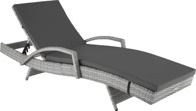 Produktbild von tectake® Aluminium Rattan Sonnenliege Océane 190 x 71 x 34 – 74,5 cm