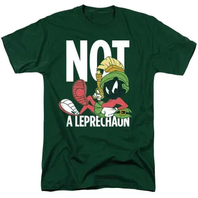 Image de T-shirt Looney Tunes - "Not A Leprechaun" - Modèle unie pour hommes/femmes (TV36720) (Taille S) (Vert foncé)