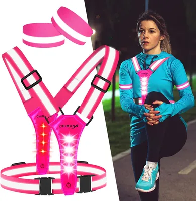 Productafbeelding van Veiligheidsvest LED fiets - 360 graden reflecterend - Verstelbaar - Oplaadbaar via USB-C