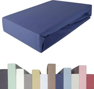 Produktbild von Famanu Spannbettlaken  - 200 x 220-240 cm bis 220 x 220-240 cm, Blaubeere