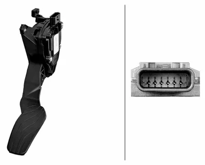 Produktbild von Sensor Fahrpedalstellung Automatikgetriebe 6-polig HELLA für u.a. NISSAN X-TRAIL