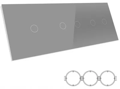 Produktbild von B-LINE Glas Touch Schalter 5G Einzel Grau