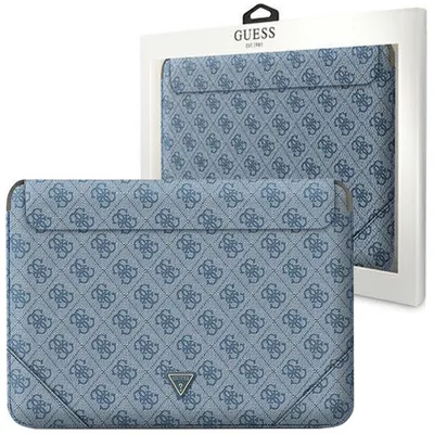 Produktbild von Guess Sleeve GUCS14P4TB 13/14  blau/blau 4G Uptown Triangle Logo Handyhülle