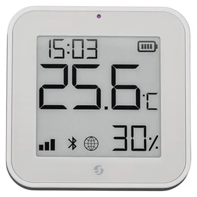 Zdjęcie produktu dla Shelly BLU H&T Display ZB – czujnik temperatury i wilgotności z wyświetlaczem, Zigbee, biały
