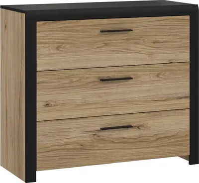 Produktbild von Furniture24 Kommode mit 3 Schubladen Dalate DQLK211 Schlafzimmer Schubladenkommode