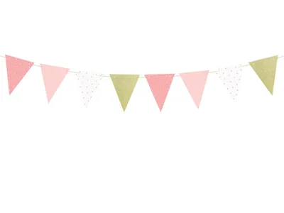 Produktbild von PartyDeco Geburtstagsgirlande Rosa-Gold 1,3m