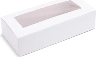 Obrázok produktu pre Papierová krabička na makrónky 20x9x4,5 cm 100 kusov.