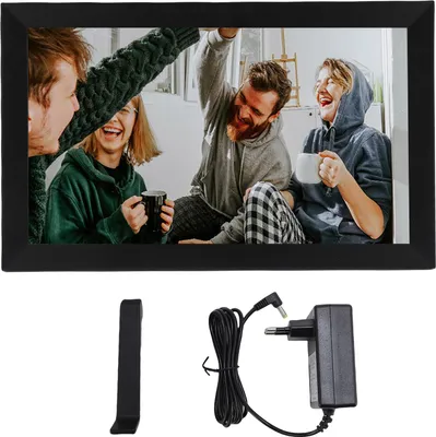 Immagine prodotto di Cornice digitale da 15,6 pollici, WiFi intelligente, schermo tattile FHD da 1920 x 1080, 32 GB di memoria, rotazione automatica, con