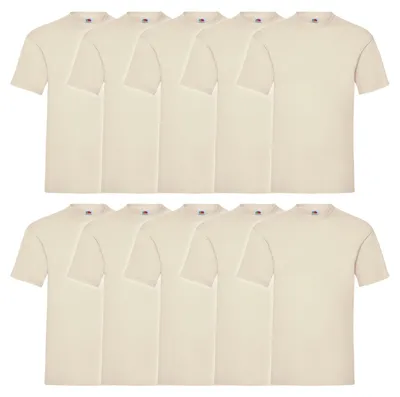 Produktbild von 10er Pack Fruit of the Loom Valueweight T-Shirt Farbe: natur Größe: S