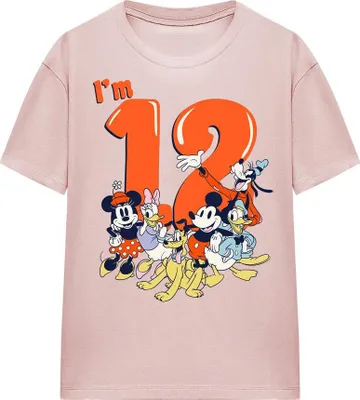 Productafbeelding van Mickey Mouse & Friends - T-shirt voor dames, 12e verjaardag, model TV25361 (maat M) (roze)