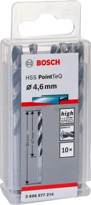 Produktbild von Metallspiralbohrer HSS PointTeQ, DIN 338, 4,6 mm, 10er-Pack