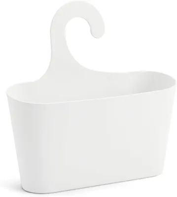 Immagine prodotto di Cesto doccia bianco con ganci, da appendere, scaffale per il bagno e la cucina