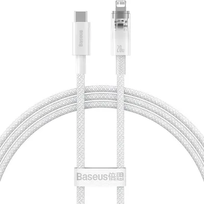 Produktbild von Baseus Kabel Schnellkabel Schnellladenkabel Ladenkabel 20W USB-C zu Lightning 1m Weiß