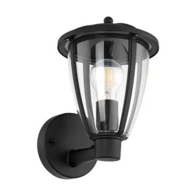 Produktbild von EGLO COMUNERO 2, Wandbeleuchtung für den Außenbereich, Schwarz, Kunststoff, IP44, I, Transparent