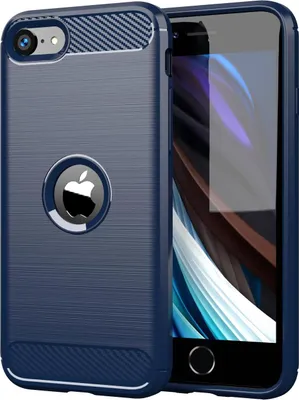 Produktbild von Cadorabo Hülle für Apple iPhone SE 2020 in Blau Schutzhülle TPU Case Cover Etui Handyhülle