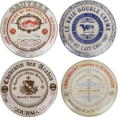 Produktbild von Teller, 4er-Set - 19cm - Käse - Französischer Käse - Artesà