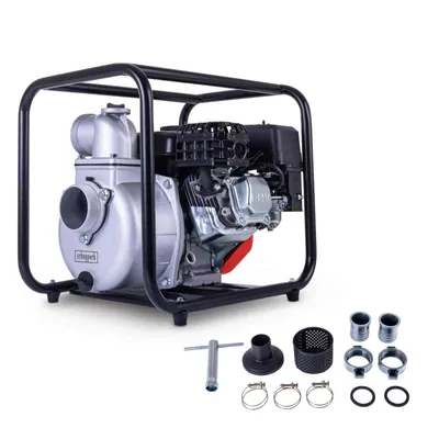 Produktbild von Scheppach PWP60 Benzin Wasserpumpe 60.000 L/h | 28m Föderhöhe | 7m Ansaughöhe | 2,8 bar | 5,3 PS Gartenpumpe Schmutzwasserpumpe Wasser Pumpe