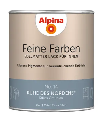Produktbild von Alpina Feine Farben Lack No. 14 Ruhe des Nordens - graublau 750 ml