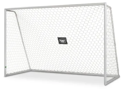 Immagine prodotto di EXIT Porta da calcio in alluminio, modello Scala, 300x200 cm (3x2 metri), bianca, ideale per giardino e bambini, facile da spostare, con struttura bianca e rete bianca