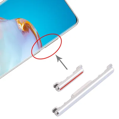 Image de Bouton d'alimentation pour Huawei P40 Pro argenté (marche/arrêt, volume) - Pièce de rechange pour réparation