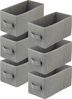 Produktbild von Lavita Storage Box | faltbare Aufbewahrung Boxen 15 x 31 x 15 cm | Schubladen-Organizer Box| Ordnungssysteme für Kleidung | Kleideraufbewahrung & Organisation | dunkelgrau | 6 stück