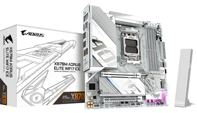 Zdjęcie produktu dla Gigabyte X870M AORUS ELITE WIFI7 ICE      (X870,AM5,ATX,DD