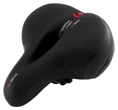Produktbild von Fahrradsattel, stoßdämpfend und atmungsaktiv, ergonomischer Fahrradsitz mit Zug- und Druckfedern