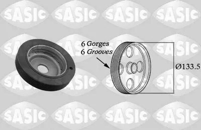 Produktbild von SASIC 2154001 Riemenscheibe Kurbelwelle für RENAULT CLIO II (BB0/1/2, CB0/1/2)