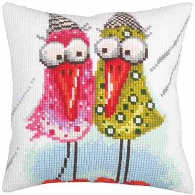 Image de CdA, kit de point de croix "Ensemble", référence 5265, dimensions 40x40 cm, avec patron de broderie illustré