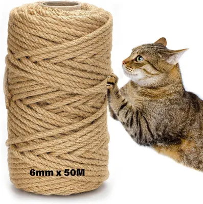 Produktbild von Sisaltau 50 m, 6 mm, natürlich, für Kratzbäume, DIY-Projekte