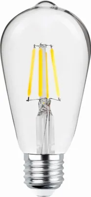 Immagine prodotto di Lampada a filamento E27 4W LED Lampadina vintage 470 LM Bianco caldo 2700K ST64 Trasparente