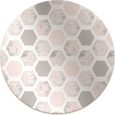 Produktbild von Rundmatte - Stuhlunterlage Bürostuhlunterlage - Rund Ø 100 cm - Bodenmatte - Fußmatte - Hexagon