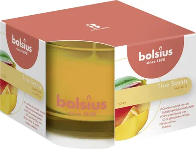 Produktbild von Bolsius Duftkerze im Glas „True Scents Mango“