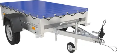 Zdjęcie produktu dla Przyczepka samochodowa 200x106 UNITRAILER GARDEN 200 KIPP z pokrowcem niebieskim
