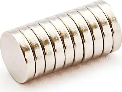 Produktbild von 10 x Oblique Unique Neodym Magnet N38 ø 10 x 2 mm