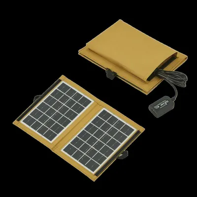 Obrázok produktu pre HOOZ 6V 7,2W solárny panel skladací, solárna nabíjačka prenosná s USB portom