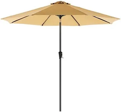 Image de Parasol de jardin 2,7 m, UPF 50+, hydrofuge, taupe, inclinable