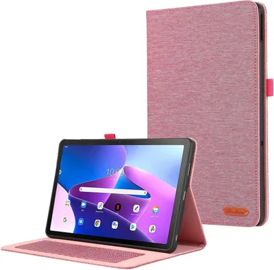 Produktbild von König Design Tablet-Hülle kompatibel mit Stoff Smart Cover Case Etui Rosenrot