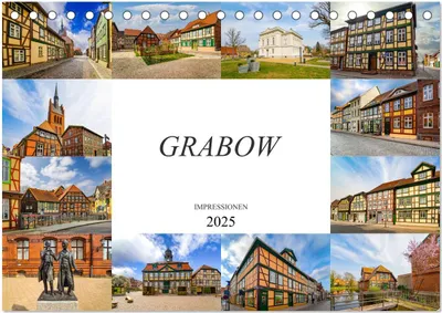 Produktbild von Grabow Impressionen (Tischkalender 2025 DIN A5 quer), CALVENDO Monatskalender