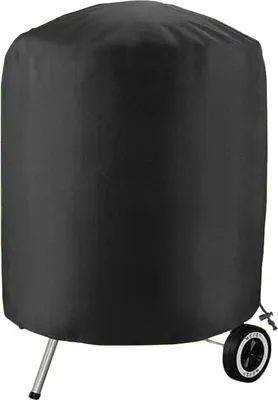Produktbild von Runde Grillabdeckung, wasserdicht, 420D Oxford, schwarz, UV-beständig