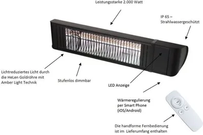 HeizMeister LuXus Professionell von Infralogic IP 65 Infrarot Heizer Infralogic Infrarot