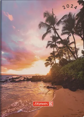 Produktbild von BRUNNEN 1073115024 Wochenkalender Taschenkalender 2024 "Sunset" Modell 731 2 Seiten = 1 Woche Blattgröße 10 x 14 cm Grafik-Einband