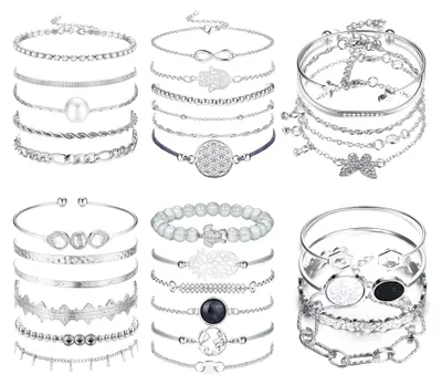 Image de Solidchoice - Coffret de 32 bracelets bohèmes pour femmes